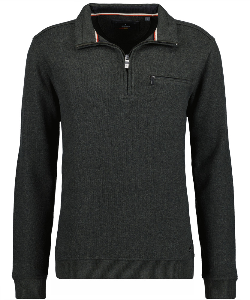 Sweatshirt mit Stehkragen und Zip