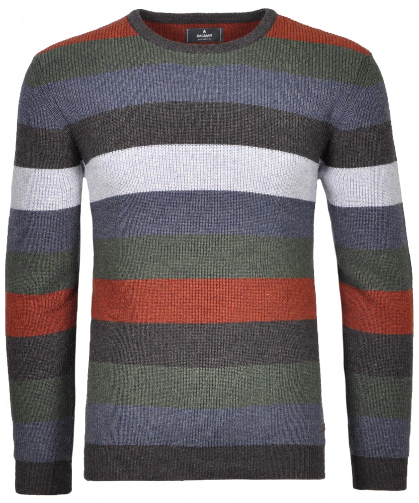 RAGMAN | Onlineshop | Knitted Sweater with round neck | Men's fashion ...