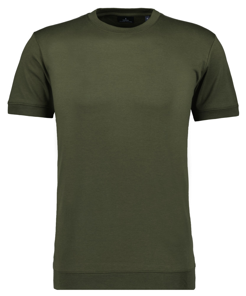 T-Shirt mit Rundhals | Ragman Herrenmode Bündchen