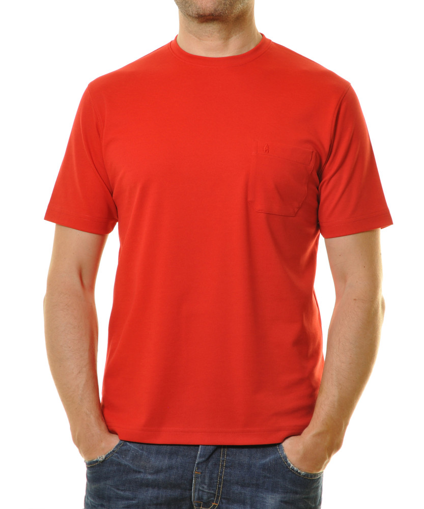 Softknit T-Shirt Rundhals, mit Brusttasche