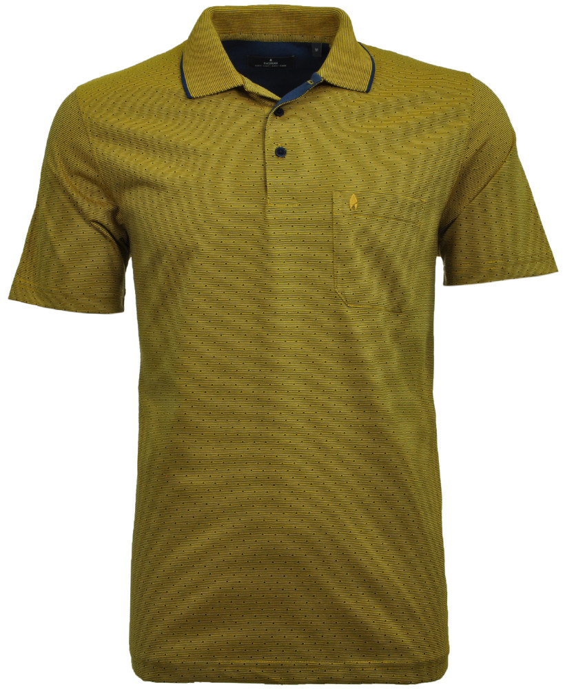 Jersey Softknit-Polo with stripes and Buttons