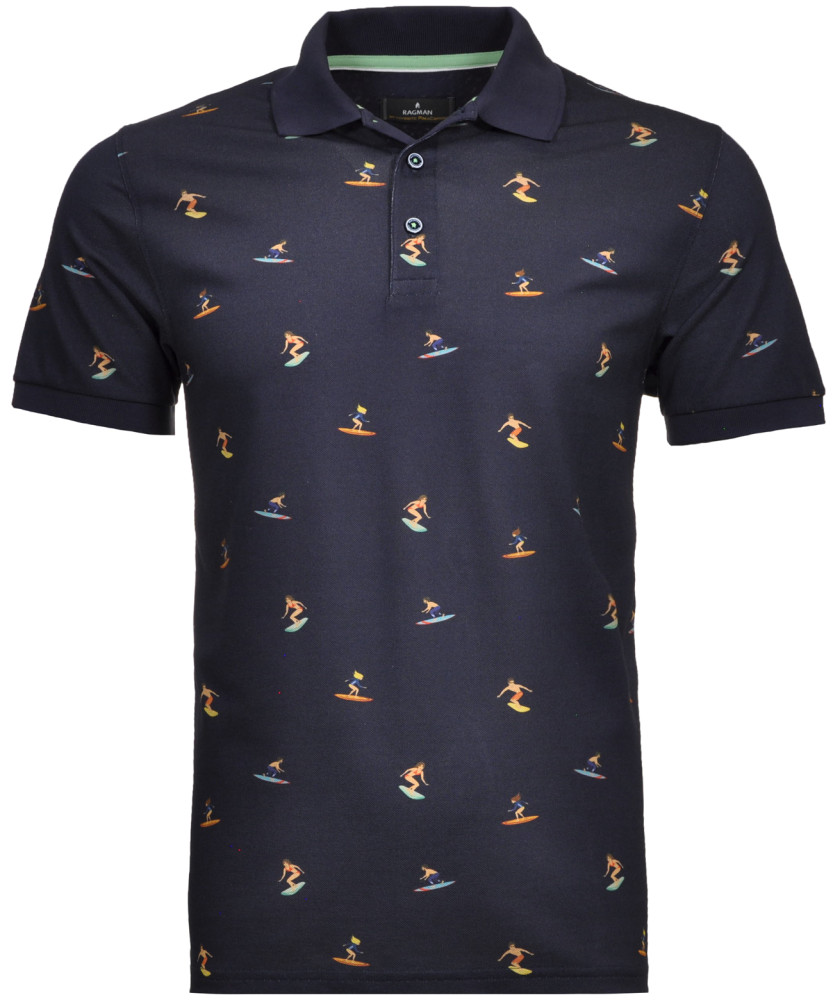 polo shirt with surfer logo