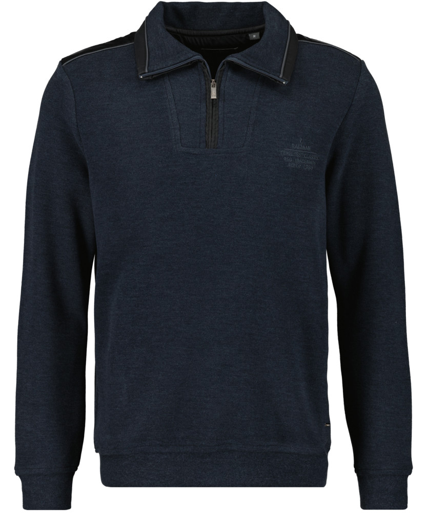 RAGMAN | Onlineshop | Sweatshirt with Troyer collar | Men's fashion online