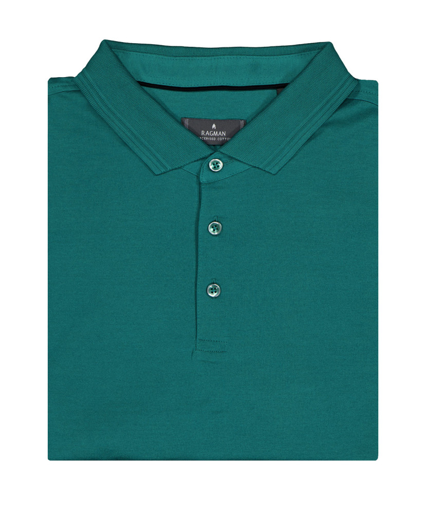 Mercerisiertes Poloshirt uni