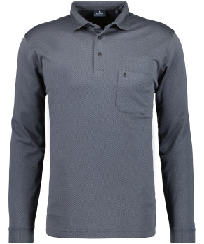 Poloshirt langarm, gemustert