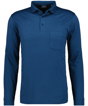 Poloshirt langarm, gemustert