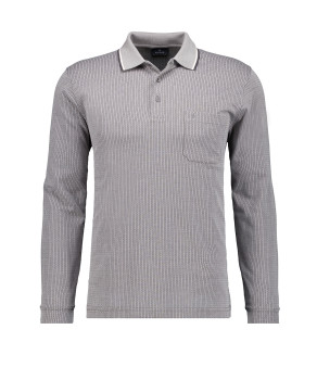 Softknit polo Jacquard, long sleeve