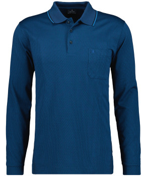 Softknit polo Jacquard, long sleeve