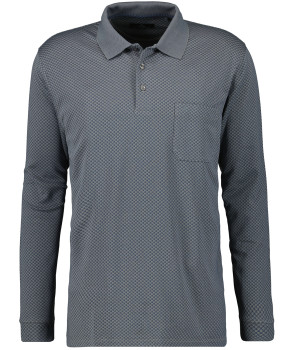 Softknitpolo Jacquard, long sleeve