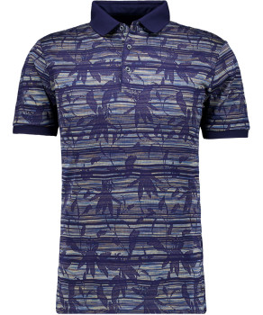 Jacquard polo, mercerized cotton