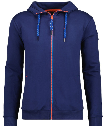 Sweat jacket with Maseltov collar Blue-794