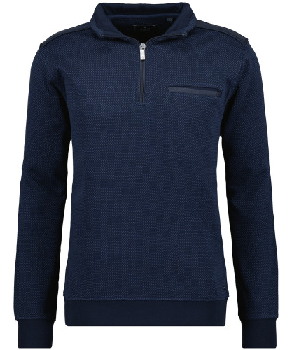 Sweater with stand up collar, Interlock 