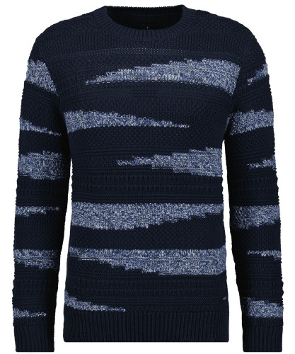 Knitted sweater Jacquard Navy-070