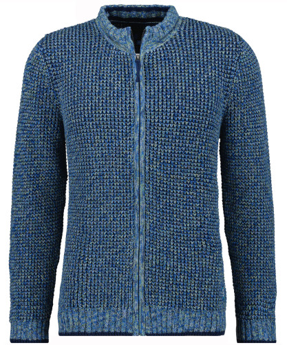 Cardigan with stand up collar 