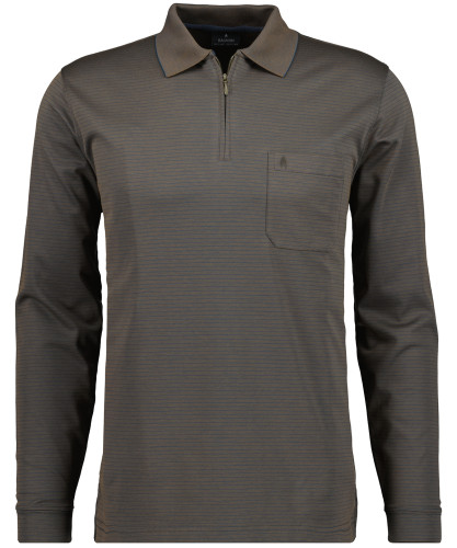 RAGMAN Softknit-Polo Fineliner mit Zip 