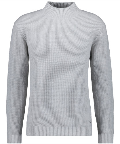 Rib knitted sweater, cotton/cashmere 