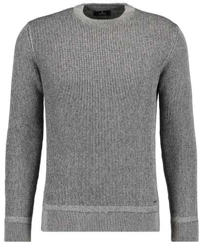 LONG&TALL: Rundhals-Pullover Bicolour, Baumwolle-Kaschmir 