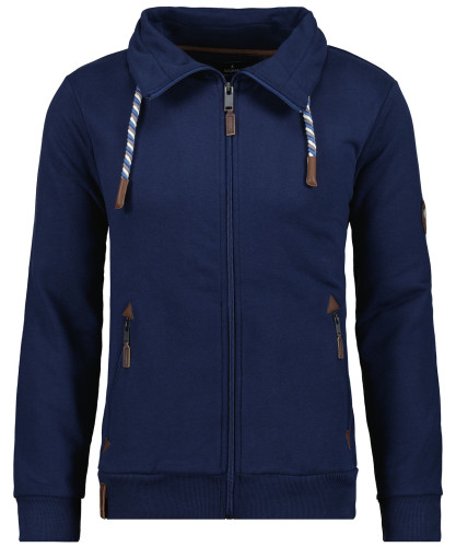 Sweat jacket with stand up collar 