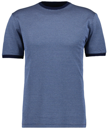 T-Shirt, mercerisierte Baumw. Blau-Melange-701