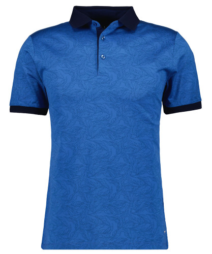 Polo alloverprint, merc. cotton Royal