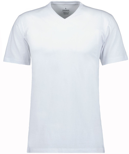 T-Shirt classic DP V-neck White-006