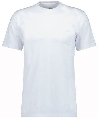 2 T-shirts in double-pack with round neck White-006