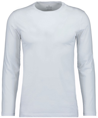 2 Longsleeve Shirts body fit White-006