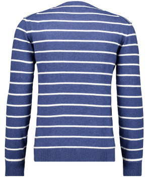 Knitted sweater with stripes, Cotton/linen