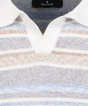 Knitted sweater short sleeve, resort collar