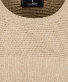 Knitted sweater solid, Cotton/linen