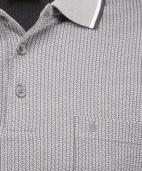 Softknit polo Jacquard, long sleeve