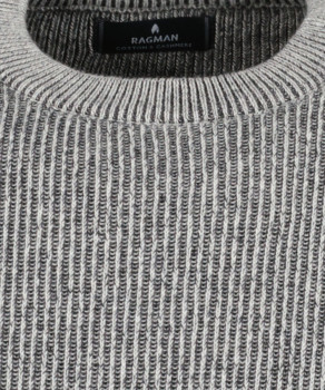 LONG&TALL: Rundhals-Pullover Bicolour, Baumwolle-Kaschmir