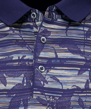 Jacquard polo, mercerized cotton