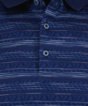 Jacquard polo, mercerized cotton