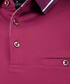 Polo solid, mercerized cotton